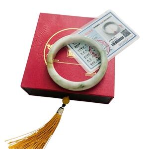 Grade A Jadeite tricolor bangle